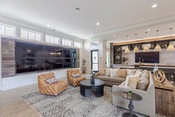 Game room with hd tv's, billiards and shuffle board